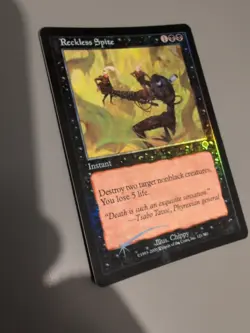 Reckless Sprite. Instant MTG Card. Invasion. Foil. Old Vintage Border. - Image 4