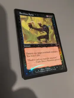 Reckless Sprite. Instant MTG Card. Invasion. Foil. Old Vintage Border. - Image 5