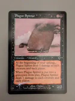 Plague Spitter. Horror. MTG Card. Invasion. Foil. Old Vintage Border. - Image 2