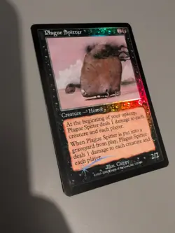 Plague Spitter. Horror. MTG Card. Invasion. Foil. Old Vintage Border. - Image 3