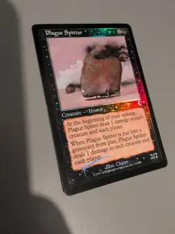 Plague Spitter. Horror. MTG Card. Invasion. Foil. Old Vintage Border. - Image 4
