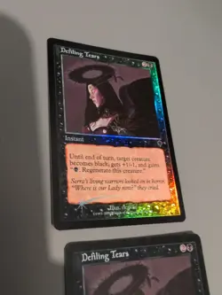 Defiling Tears x2 Instant MTG 2 Card. Invasion. Foil. Old Vintage Border. - Image 4
