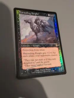 Marauding Knight. MTG Card. Invasion. Foil. Old Vintage Border. - Image 1
