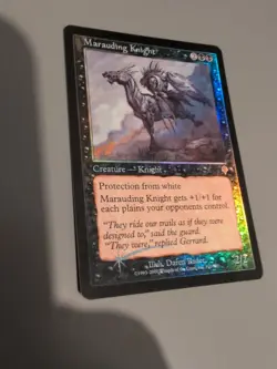 Marauding Knight. MTG Card. Invasion. Foil. Old Vintage Border. - Image 2