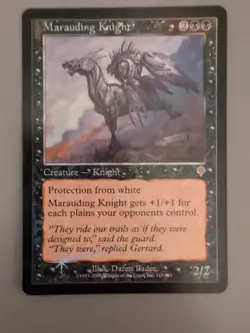 Marauding Knight. MTG Card. Invasion. Foil. Old Vintage Border. - Image 5