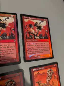 Shivan Emissary x2, Shivan Harvest MTG 4 Card. Invasion. Foil. Old Vintage - Image 3