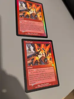 Overload x2 Instant MTG 2 Card. Invasion. Foil. Old Vintage Border. - Image 1