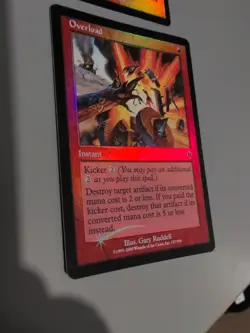 Overload x2 Instant MTG 2 Card. Invasion. Foil. Old Vintage Border. - Image 3