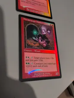 Thunderscape Master & Apprentice MTG 2 Card. Invasion. Foil. Old Vintage Border. - Image 2