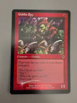 Goblin Spy MTG Card. Invasion. Foil. Old Vintage Border. - Image 1