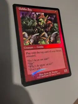 Goblin Spy MTG Card. Invasion. Foil. Old Vintage Border. - Image 3