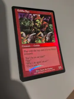 Goblin Spy MTG Card. Invasion. Foil. Old Vintage Border. - Image 4