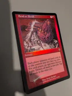 Bend or Break. Sorcery MTG Card. Invasion. Foil. Old Vintage Border. - Image 4