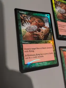 Whip Silk & 2 Wallop MTG 3 Card. Invasion. Foil. Old Vintage Border. - Image 2