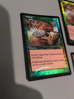 Whip Silk & 2 Wallop MTG 3 Card. Invasion. Foil. Old Vintage Border. - Image 3