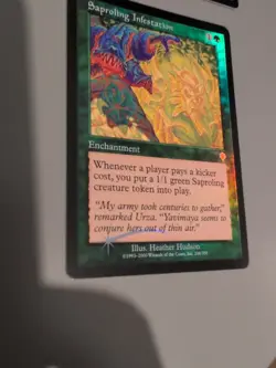 Saproling Infestation x2 MTG 2 Card. Invasion. Foil. Old Vintage Border. - Image 3