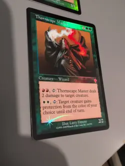 Thornscape Apprentice & MAster MTG 2 Card. Invasion. Foil. Old Vintage Border. - Image 2