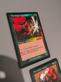 Thornscape Apprentice & MAster MTG 2 Card. Invasion. Foil. Old Vintage Border. - Image 3