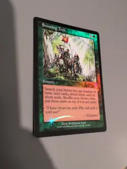 Scouting Trek. Sorcery MTG Card. Invasion. Foil. Old Vintage Border. - Image 1