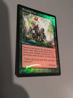 Scouting Trek. Sorcery MTG Card. Invasion. Foil. Old Vintage Border. - Image 2