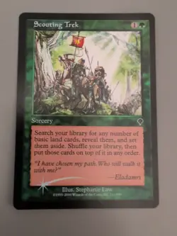 Scouting Trek. Sorcery MTG Card. Invasion. Foil. Old Vintage Border. - Image 3