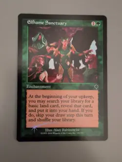 Elfhame Sanctuary. Enchantment MTG Card. Invasion. Foil. Old Vintage Border. - Image 2