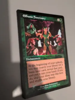 Elfhame Sanctuary. Enchantment MTG Card. Invasion. Foil. Old Vintage Border. - Image 4