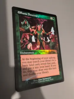 Elfhame Sanctuary. Enchantment MTG Card. Invasion. Foil. Old Vintage Border. - Image 5