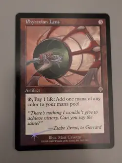Phyrexian Lens. Artifact. MTG Card. Invasion. Foil. Old Vintage Border. - Image 2