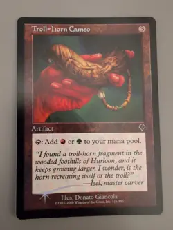 Troll-Horn Cameo. Artifact MTG Card. Invasion. Foil. Old Vintage Border. - Image 5