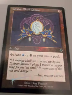 Drake-Skull Cameo. Artifact MTG Card. Invasion. Foil. Old Vintage Border. - Image 4