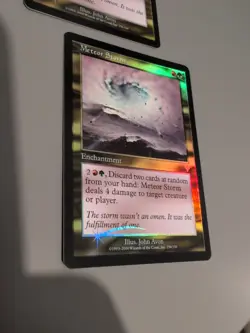 Meteor Storm x2 Enchantment MTG 2 Card. Invasion. Foil. Old Vintage Border. - Image 2