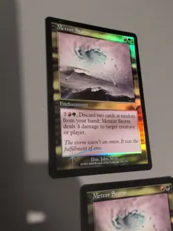 Meteor Storm x2 Enchantment MTG 2 Card. Invasion. Foil. Old Vintage Border. - Image 3