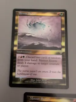 Meteor Storm x2 Enchantment MTG 2 Card. Invasion. Foil. Old Vintage Border. - Image 4