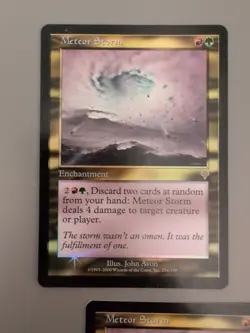 Meteor Storm x2 Enchantment MTG 2 Card. Invasion. Foil. Old Vintage Border. - Image 5