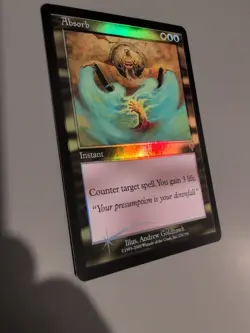 Absorb. Instant Rare MTG Card. Invasion. Foil. Old Vintage Border. - Image 2