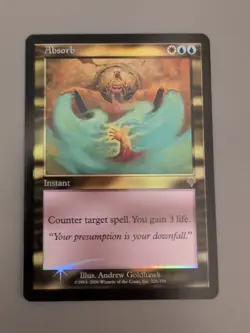 Absorb. Instant Rare MTG Card. Invasion. Foil. Old Vintage Border. - Image 3