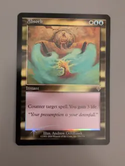 Absorb. Instant Rare MTG Card. Invasion. Foil. Old Vintage Border. - Image 4
