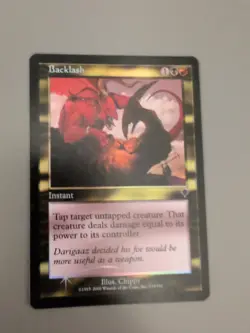 Backlash. Instant MTG Card. Invasion. Foil. Old Vintage Border. - Image 1