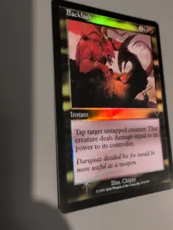 Backlash. Instant MTG Card. Invasion. Foil. Old Vintage Border. - Image 3
