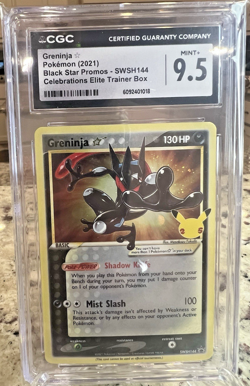 Greninja Star SWSH144 Celebrations Black Star Promo CGC 9.5 Graded Pokemon Card - Image 1