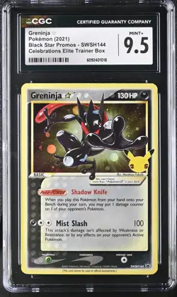 Greninja Star SWSH144 Celebrations Black Star Promo CGC 9.5 Graded Pokemon Card - Image 3