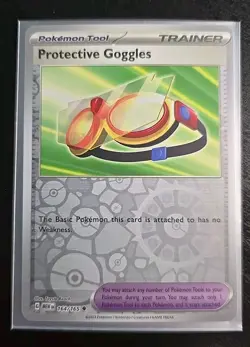 Protective Goggles 164/165 Reverse Holo Trainer Pokemon 151 English Near MINT - Image 1