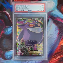 Pokemon Gengar EX 114/119 XY Phantom Forces Full Art Holo Ultra Rare 2014 PSA 5 - Image 1