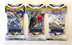 POKEMON SWSH12 SILVER TEMPEST 3X SEALED SLEEVED BOOSTER PACKS ART LUGIA V U 😈 - Image 1