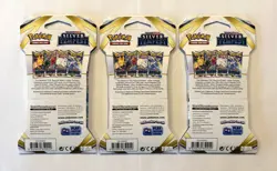 POKEMON SWSH12 SILVER TEMPEST 3X SEALED SLEEVED BOOSTER PACKS ART LUGIA V U 😈 - Image 2