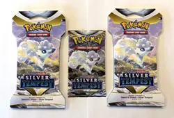 POKEMON SWSH12 SILVER TEMPEST 3X SEALED BOOSTER PACKS RANDOM ART LUGIA V U 😈 - Image 1