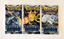 POKEMON SWSH12 SILVER TEMPEST 3X SEALED BOOSTER PACKS RANDOM ART LUGIA V U 😈 - Image 1