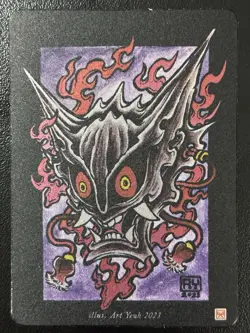 Pokai Gaku - Haunter - Art Yeuh - Holo Promo - Custom Pokemon Card - Image 1