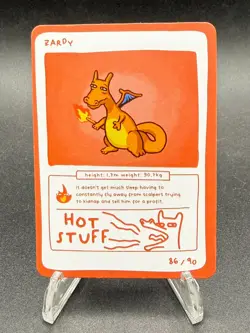 Pokedoodles Zardy 86/90 - Pokemon Charizard Fan Art Card - Image 1